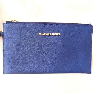 Michael Kors royal blue clutch bag. NEW!